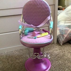 American girl doll salon set